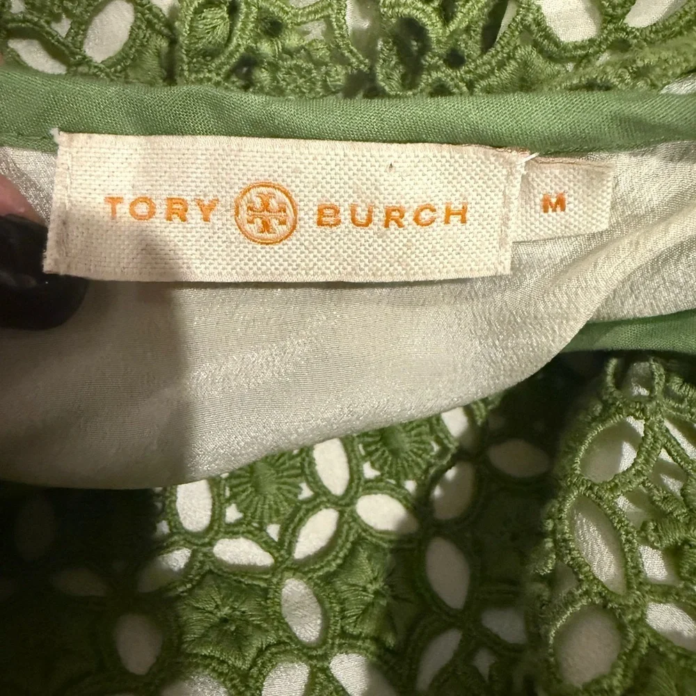 TORY BURCH Olive Lace Detail Top